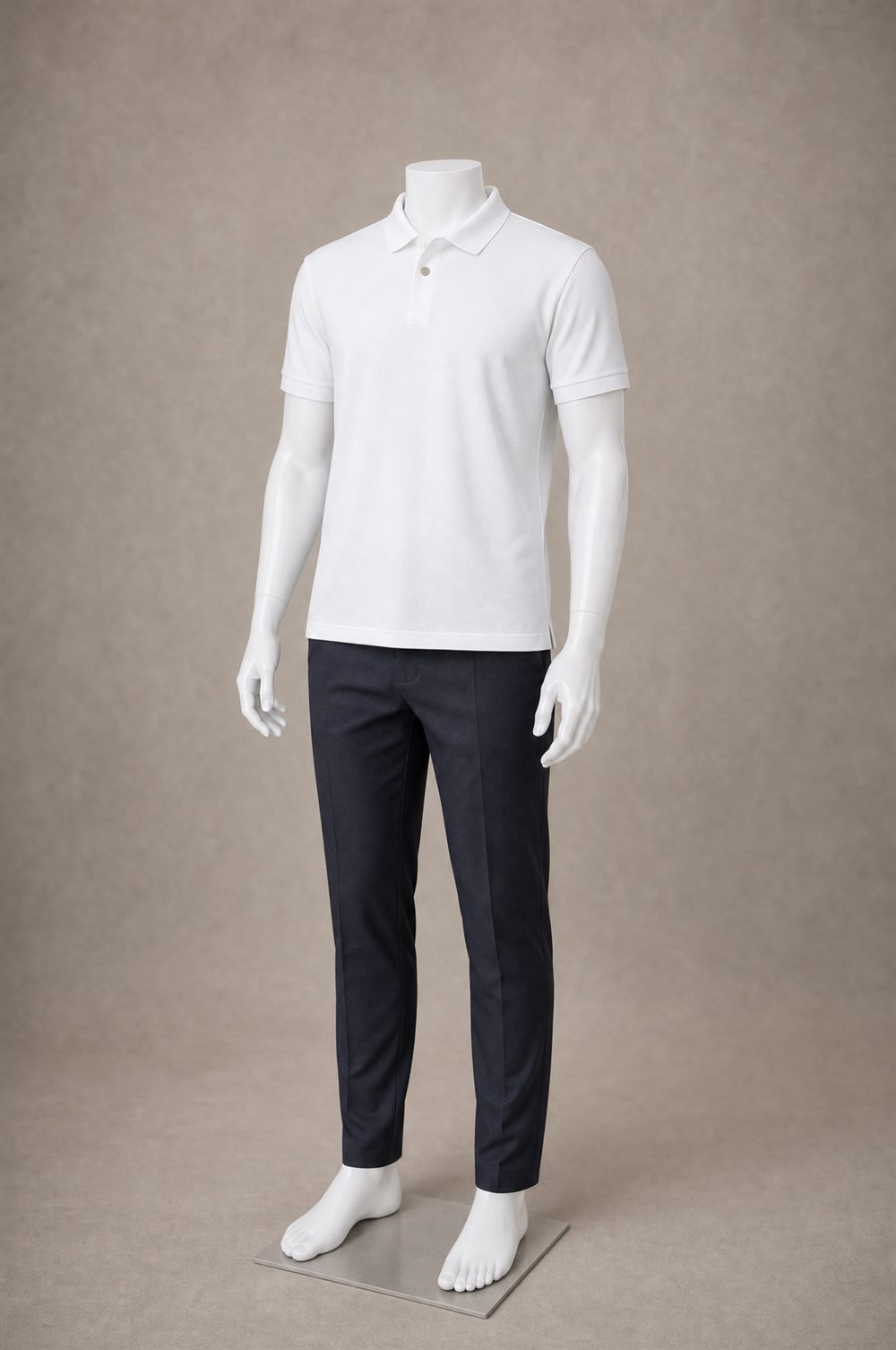 Polo Piquet Branca Masculina