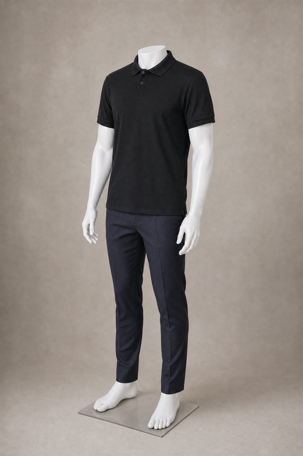 Polo Piquet Preta Masculina